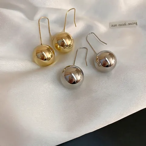 Orecchini Geometrici In Metallo Con Sfere E Gocce Con Perni In Argento Sterling 925 Gioielli Eleganti Per Donne