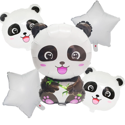 Palloncini In Alluminio Panda Cartone Animato Palloncini Animali Carini Con Bambù Decorazioni Per Feste Di Compleanno Bambini