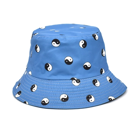Cappello Alla Pescatora Cotone Motivo Tai Chi Yin Yang Protezione Solare Moda Casual All Aperto Per Uomini Donne