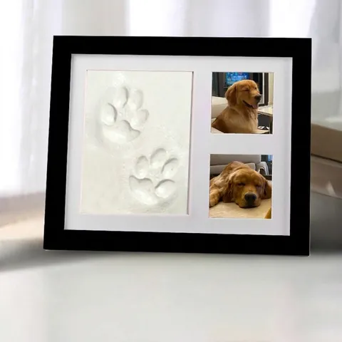 Diy Handabdruck Fußabdruck Fotorahmen Ton Tintenpad Holz Mdf Gedenken Baby Und Haustiere Andenken Dekoration