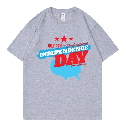Herren Independence Day T-shirt Baumwolle Rundhalsausschnitt Kurzarm Locker Lässig Sommer Grafikdruck Mode