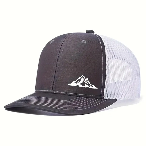 Cappello Trucker Rete Baseball Cotone Traspirante Regolabile Esterno Protezione Solare Ricamo Montagna Sport Uomo Donna