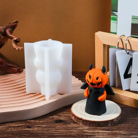 Καλούπι Σιλικόνης Κολοκύθα Halloween DIY 3D Μάγος Διάβολος Τζέντλεμαν Εργαλείο Κατασκευής Κεριών Σαπουνιού Διακόσμηση Πάρτι