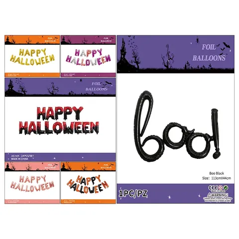 Happy Halloween Letter Balloons Aluminum Foil Mylar Banner Party Decor Haunted House Holiday Atmosphere