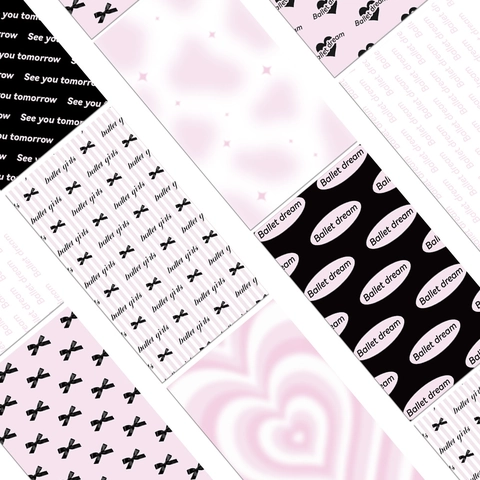 Pegatina de Material de Scrapbooking de Tema de Ballet Romántico Decoración Creativa de Funda de Teléfono Papel de Fondo PVC Estampado DIY