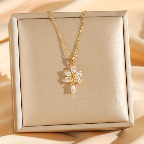Pfau Phönix Anhänger Halskette Edelstahl Zirkon Strass Eleganter Schmuck Für Damen Schlüsselbeinkette
