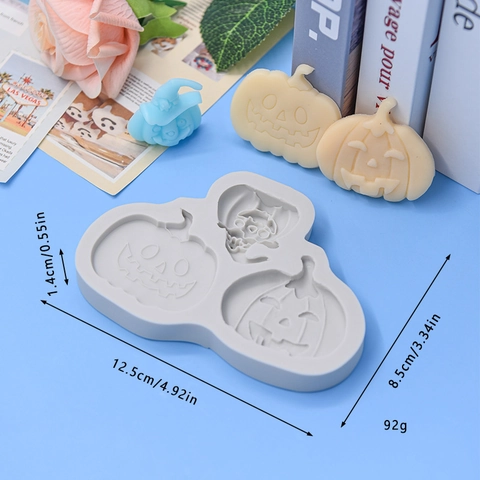 Halloween Pompoen Siliconen Vorm Voor DIY Bakken Fondant Taartdecoratie Meerdere Holtes Chocolade Knutselen