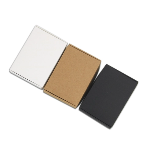Small Kraft Paper Packaging Boxes Foldable Gift Boxes For Jewelry Soap Candy E-commerce Shipping Square Cardboard