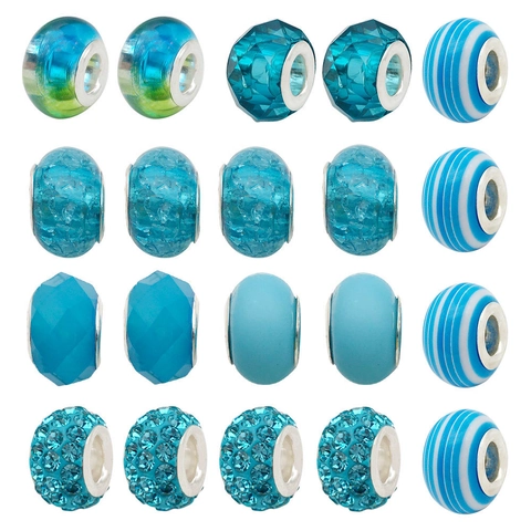 DIY Charm Bracelet Making Zinc Alloy Enamel Pendants Copper Snake Chain Glass Beads Gift Box For Girls Jewelry Crafting