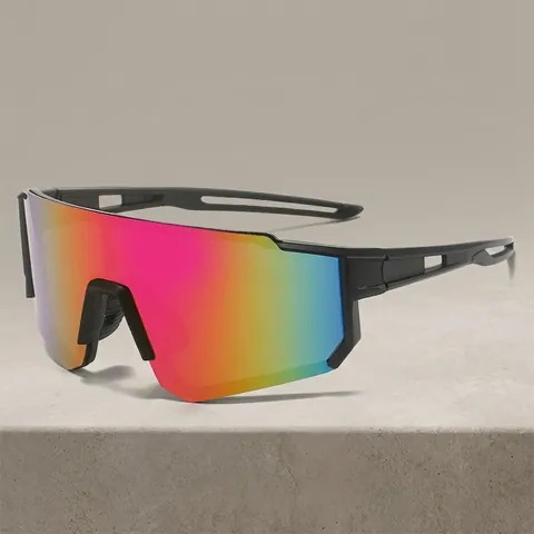 Gafas De Sol Deportivas Ciclismo Cortavientos Exterior Escudo Policarbonato Una Pieza Sobredimensionadas Hombres Mujeres