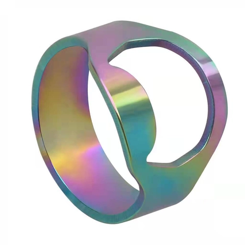 Kreativer Flaschenöffner Ring Edelstahl Tragbarer Bieröffner Tool Punk Schmuck Für Herren Und Party