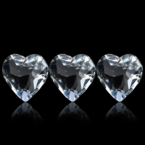 Faceted Heart Crystal Glass Pendant Clear Rainbow AB Coating Suncatcher Wedding Party Decor DIY Jewelry Crafting Accessory