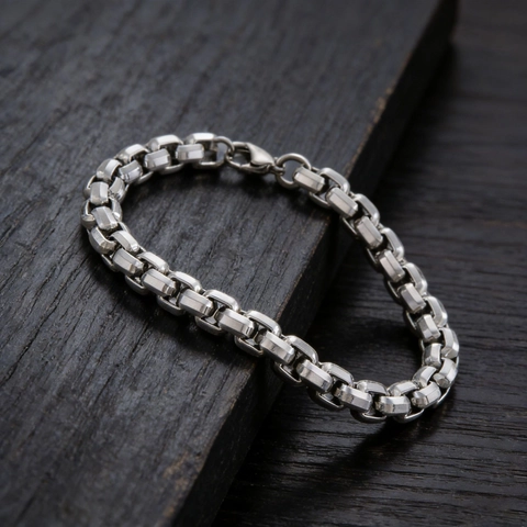 Collana E Bracciale Da Uomo In Acciaio Inossidabile Catena Box Punk Hip Hop Gioielli Lucidati Per Uso Quotidiano