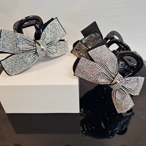 Molletta Per Capelli Con Fiocco In Strass Elegante Stile Coreano Cristallo Luccicante Accessorio Per Donne Ragazze
