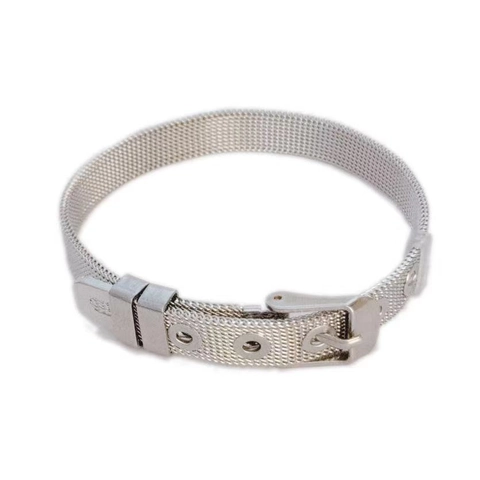 Stainless Steel Mesh Bracelet Milanese Weave Watch Band Style Adjustable Belt Buckle Wristband Jewelry For Men Women
