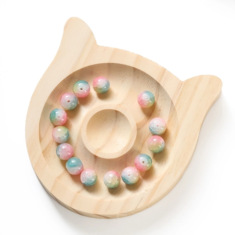 Natural Solid Wood Jewelry Display Tray DIY Beading Board For Bracelet Necklace Organizer Display Stand Handcraft Tools