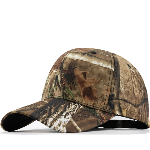 Gorra De Béisbol De Camuflaje Algodón Lona Patrón De Hojas Biónicas Caza Senderismo Transpirable Protección Solar Hombres