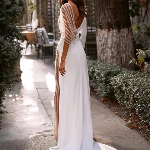 Women Asymmetrical Splicing V-Neck Lace Jumpsuit White Sequin Mesh Evening Dress Elegant Patchwork Long Sleeve Maxi Suit