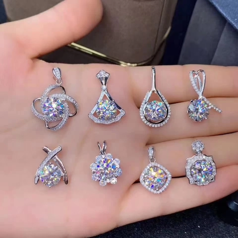 Elegant Flower Zircon Pendant Necklace Copper White Gold Plated Geometric Hearts And Arrows Charm Jewelry For Women