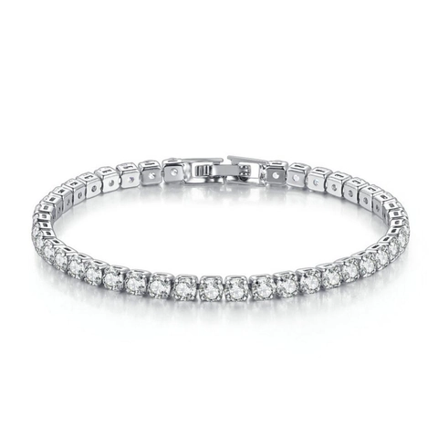 Hip Hop 18K Vergoldet Kupfer Tennis Armband Für Damen AAA Zirkonia Eingelegt Minimalistisch Schmuck Hochzeit Party Geschenk