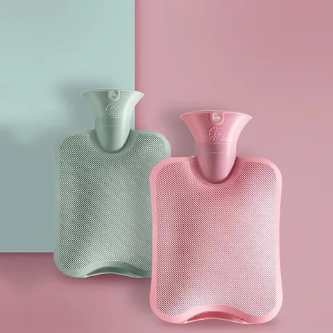 Bolsa De Agua Caliente Con Funda De Peluche Suave PVC Engrosado Antifugas Calentador De Manos Cintura Alivio Del Frío