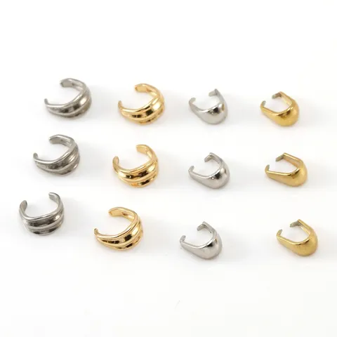 Cierres De Acero Inoxidable Forma Gota De Agua Conectores De Colgante Para Collar Joyas DIY Chapado Al Vacío