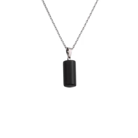 Collana Con Ciondolo A Pilastro Cilindrico In Pietra Naturale Per Donna Gioielli Minimalisti In Lega Di Gemme