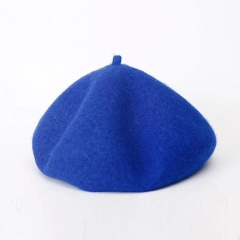 Women Woolen Beret Hat Vintage French Style Solid Color Warm Autumn Winter Painter Cap