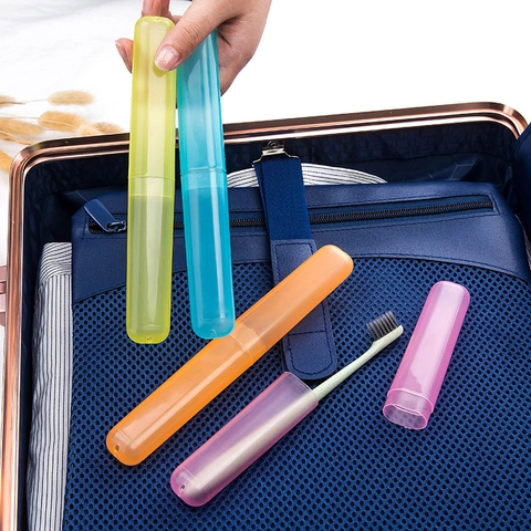 Custodia Per Spazzolino Da Denti Portatile In Plastica Traslucida Antipolvere Porta Spazzolino Da Viaggio Con Fori Ventilazione