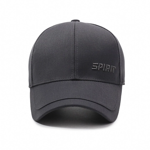 Spirit Stickerei Baseballkappe Herren Polyester Baumwolle Verstellbar Sonnenschutz Hut Lässig Sportlich Gebogene Krempe Unisex