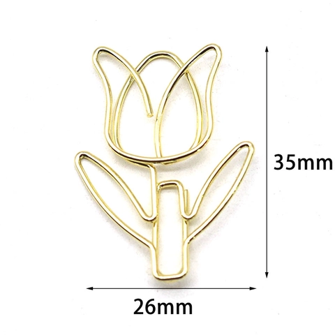 Graffette In Metallo A Forma Di Tulipano Segnalibri Novità Fiore Forniture Per Ufficio Scuola Decorative Clip Carine