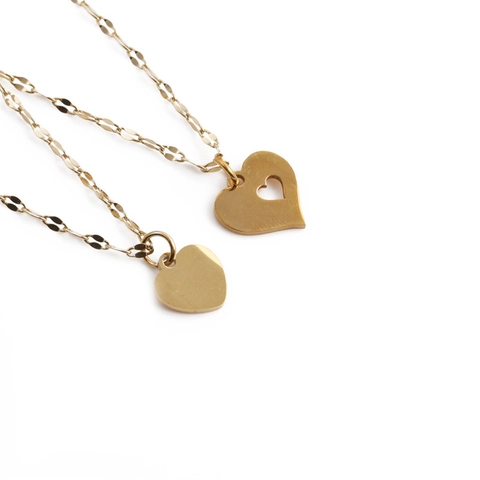 Collana Con Pendente A Cuore In Acciaio Inossidabile Placcato Oro Catena A Labbra Gioielli Minimalisti Regalo Per Donne