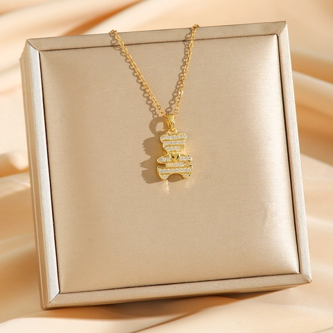 Beer Hanger Ketting Titanium Staal Micro Pave Zircon Hart Sleutelbeen Ketting Zoete Mode Sieraden Vrouwen
