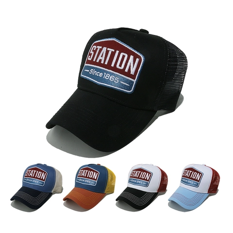 Cappello Trucker Retrò Rete Baseball Ricamato Traspirante Protezione Solare Sport All'aperto Regolabile Per Uomo Donna