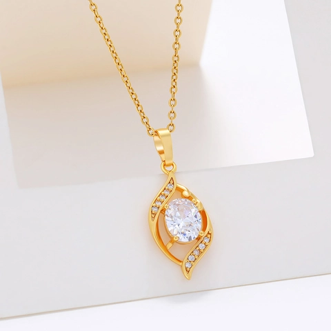 Colgante de Aleación de Zinc Vintage Ovalado con Strass para Mujer Elegante Geométrico Colante Solo Sin Cadena Joyería Accesorio