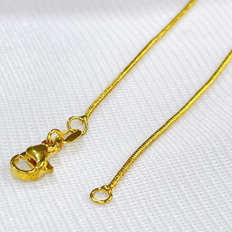 Collana Catena A Osso Di Serpente Rame Placcato Oro 18K Minimalista Girocollo Gioielli Donne Uomini