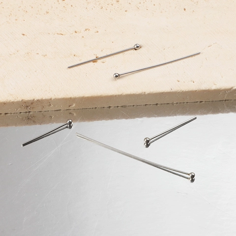 Alfileres De Cabeza De Bola De Acero Inoxidable 304 Pulidos Para Fabricación De Joyas DIY Pendientes Pulseras Componentes