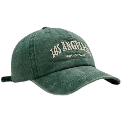 Washed Cotton Vintage Baseball Cap For Men Women Retro Letter Embroidered Adjustable Sun Protection Fashion Street Hip Hop Hat