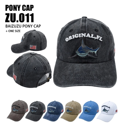Vintage Washed Cotton Baseball Cap With Shark Embroidery Distressed Retro Sun Hat For Men Women Adjustable