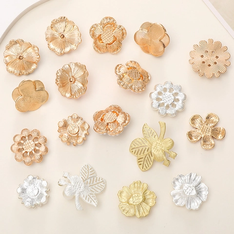 Dijes Elegantes De Flores Hojas Lazos Aleación De Zinc Con Perlas Artificiales De Imitación Diamantes De Imitación Esmalte Joyería DIY