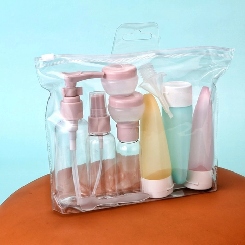Bottiglie Da Viaje Ricaricabili Contenitori Portatili In Silicone E Plastica Per La Cura Della Pelle Articoli Da Toeletta