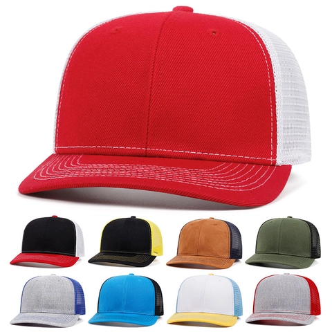 Καπέλο Trucker Αναπνεύσιμο Πλέγμα Μπέιζμπολ Color Block Snapback Ρυθμιζόμενο Προστασία Από Τον Ήλιο Υπαίθρια Σπορ Για Άνδρες Γυναίκες