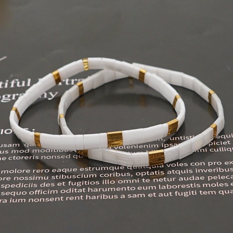Handmade Miyuki Tila Bead Bracelet Square Flat Glass Tile Beads Bangle Bohemian Summer Beach Jewelry For Women