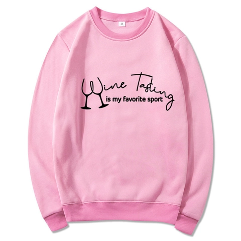Sweat-shirt À Col Rond Pour Hommes Manches Longues Doublé Polaire Imprimé Graphique Wine Tasting Pull Top
