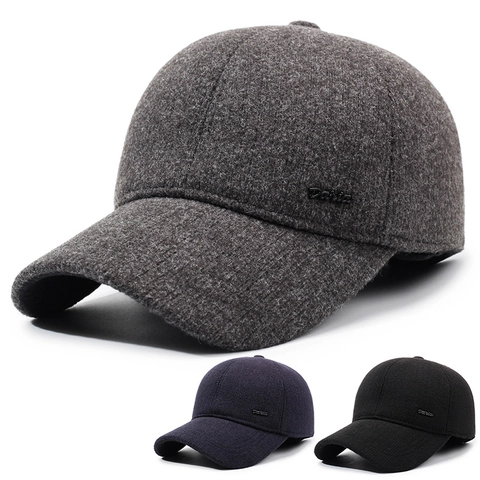Berretto Da Baseball In Lana Da Uomo Con Paraorecchie Pieghevoli Inverno Caldo Antivento Cappello Sportivo Casual Per Adulti