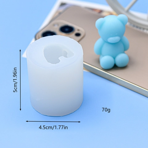 Cute Bear Silicone Mold 3D Animal Shape For Aromatherapy Candle Soap Plaster DIY Baking Mousse Cake Decorative Tool