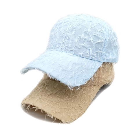 Cappello Da Baseball Bordi Sfilacciati Trama Frange Piume Protezione Solare Traspirante Vintage Streetwear Cappello Unisex