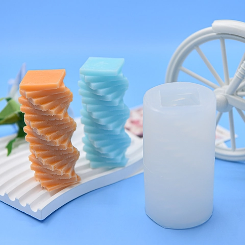 Spiral Zylinder Silikonform Für DIY Aromatherapie Kerzenherstellung Geometrische Form Seife Harz Kunsthandwerk Dekor