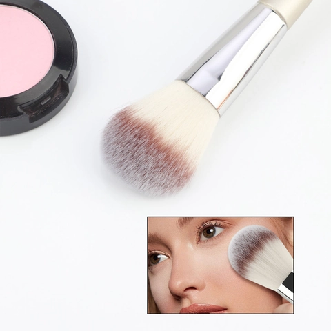 Professionele Make-Up Kwasten Champagne Goud Houten Handvat Synthetische Vezel Poeder Contour Foundation Voor Beginners