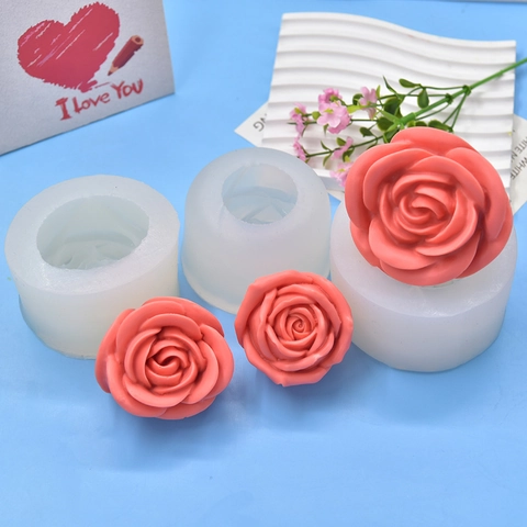 3D Rosenblüte Silikonform Für Kuchen Fondant Seife Kerze DIY Handwerk Handgefertigt Texturierte Harz Backwerkzeug